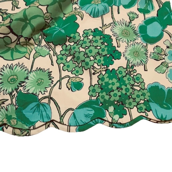 TALBOTS Women’s 22 Skirt Scalloped Floral Print Retro Preppy  Boho NWT - Picture 4 of 11